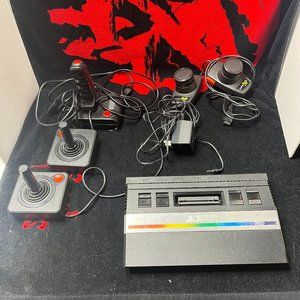 Atari 2600 Console with Controllers and Power Supply. Untested